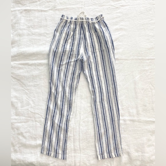 SIGRID OLSEN Linen Blend Striped Pants - Picture 3 of 12
